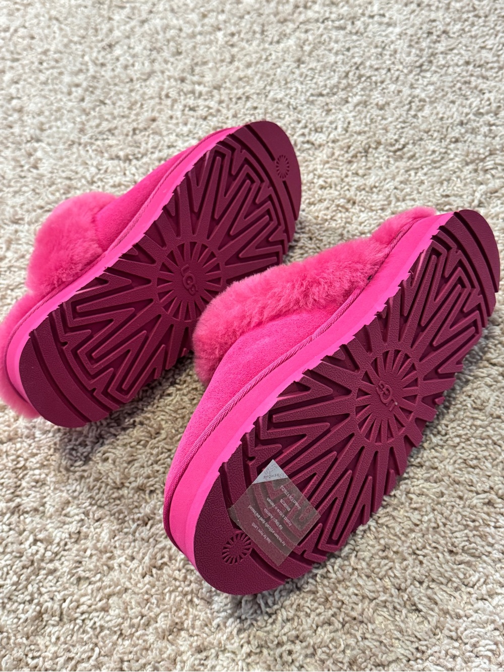 Ugg Disquette Women's Size 7 Pink Platform Slippers - Picture 7 of 10